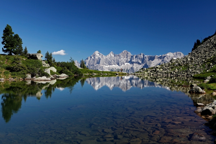 Spiegelsee und Dachstein Südwände